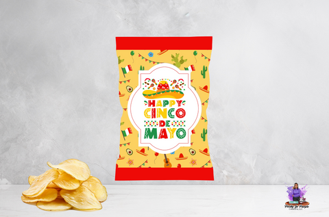 12 Chip Bags (chips included) Cinco De Mayo