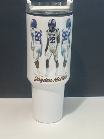 Football 40oz tumbler