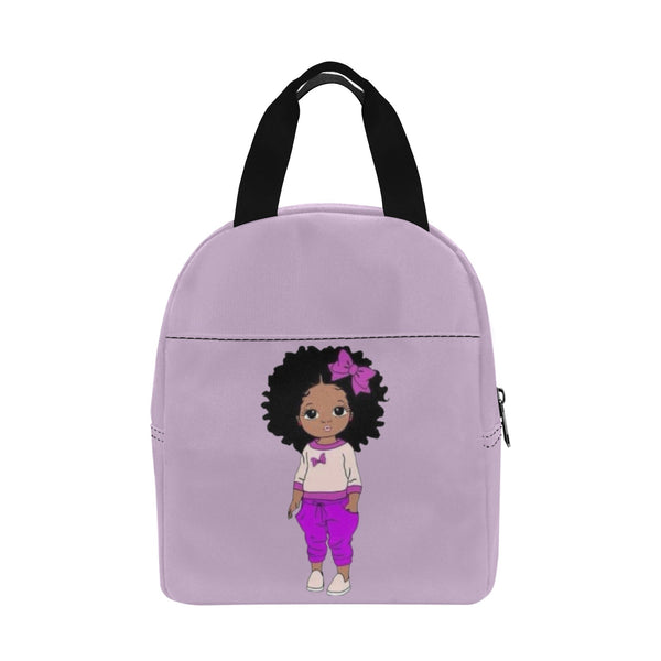 purple girl lunch bag Zipper Lunch Bag (Model 1720)