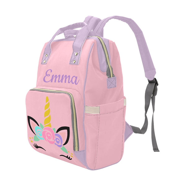 Unicorn-Head Multi-Function Diaper Backpack/Diaper Bag