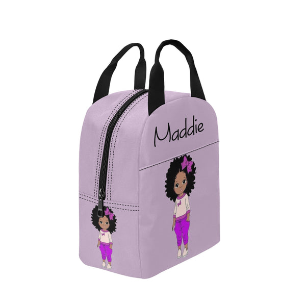 purple girl lunch bag Zipper Lunch Bag (Model 1720)