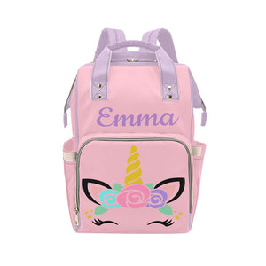 Unicorn-Head Multi-Function Diaper Backpack/Diaper Bag