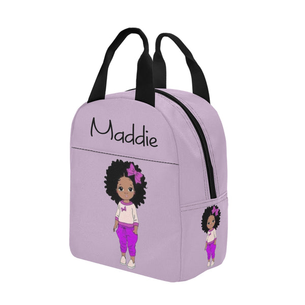 purple girl lunch bag Zipper Lunch Bag (Model 1720)