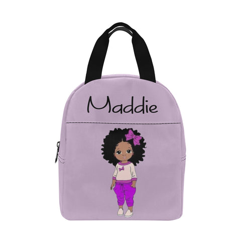 purple girl lunch bag Zipper Lunch Bag (Model 1720)