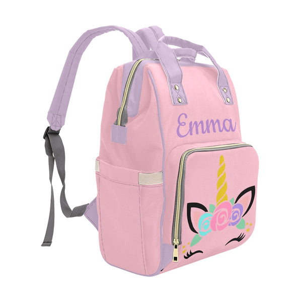 Unicorn-Head Multi-Function Diaper Backpack/Diaper Bag